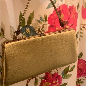 Vintage gold handbag guc clean on inside and out